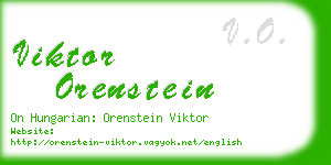 viktor orenstein business card